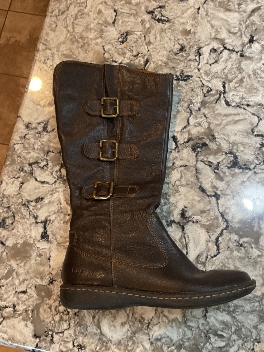 Tall leather boots